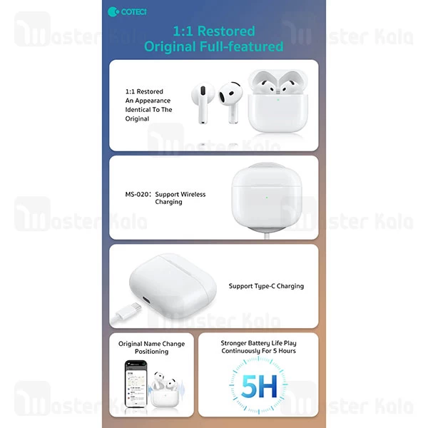هندزفری بلوتوث کوتسی Coteci MS-019 Bluetooth Headset N4