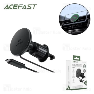 هولدر و شارژر وایرلس دریچه کولری مگ سیف ایس فست ACEFAST E51 توان 25 وات همراه با کابل متصل