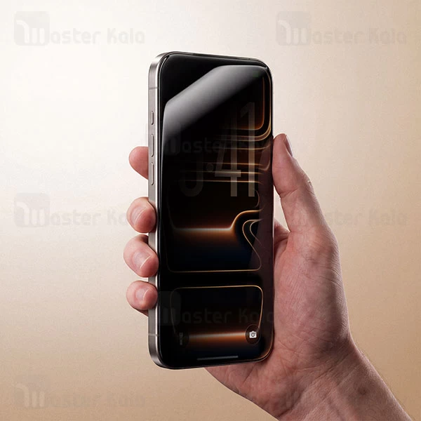 گلس حریم شخصی تمام صفحه تمام چسب آیفون ایس فست Apple iPhone 18 Pro Max Acefast PA3 Privacy