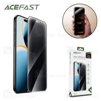 گلس حریم شخصی تمام صفحه تمام چسب آیفون ایس فست Apple iPhone 16 Pro Max Acefast PA3 Privacy