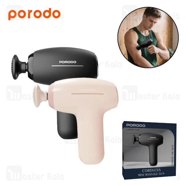 ماساژور تفنگی پرودو Porodo Lifestyle Mini Cordless PDLFSTMG01BK