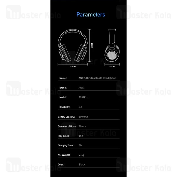 هدفون بلوتوث اوی Awei A997 Pro ANC
