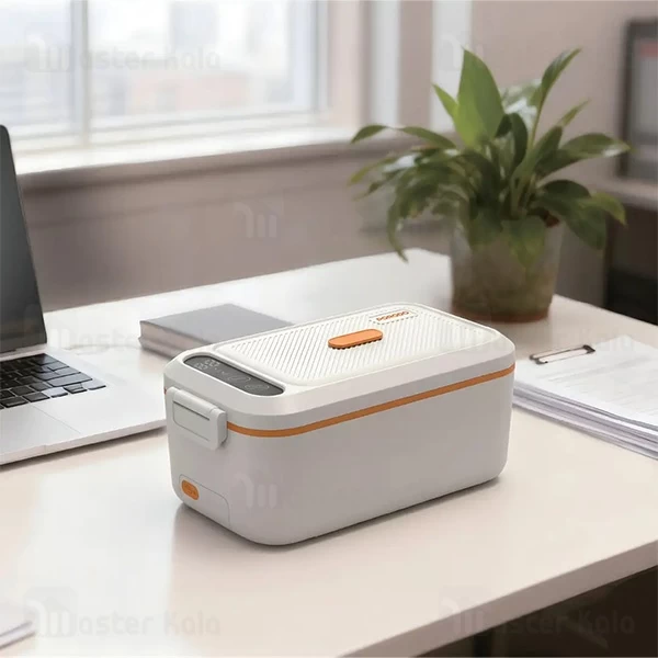 ظرف غذای گرمکن دار شارژی پرودو Porodo Lite Lunch Electric Heated PDLFSTDA01WHOG ظرفیت 800 میلی لیتر