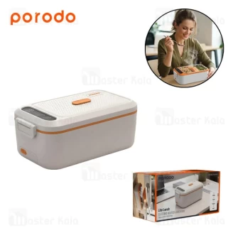 ظرف غذای گرمکن دار شارژی پرودو Porodo Lite Lunch Electric Heated PDLFSTDA01WHOG ظرفیت 800 میلی لیتر