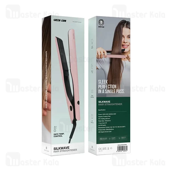 اتو مو گرین لاین Green Lion Silkwave Hair Straightener GNSLWVEHSTRPK