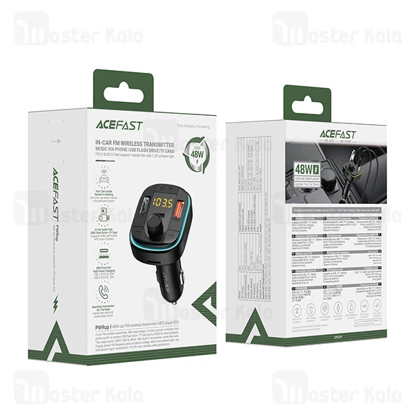 شارژر فندکی و پخش کننده بلوتوث ایس فست Acefast B23