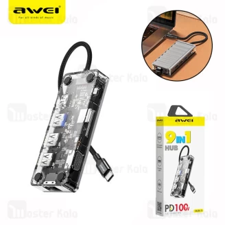 هاب 8 پورت تایپ سی اوی Awei HUB-3