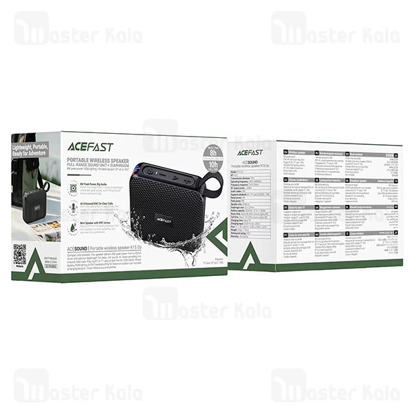 اسپیکر بلوتوث ایس فست ACEFAST K15 Go توان 8 وات رم خور