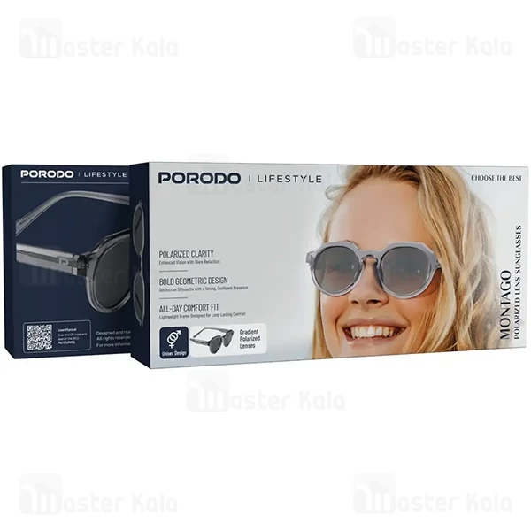 عینک آفتابی پرودو Porodo Lifestyle Montago Polarized Lens PDLFSTLS005SL