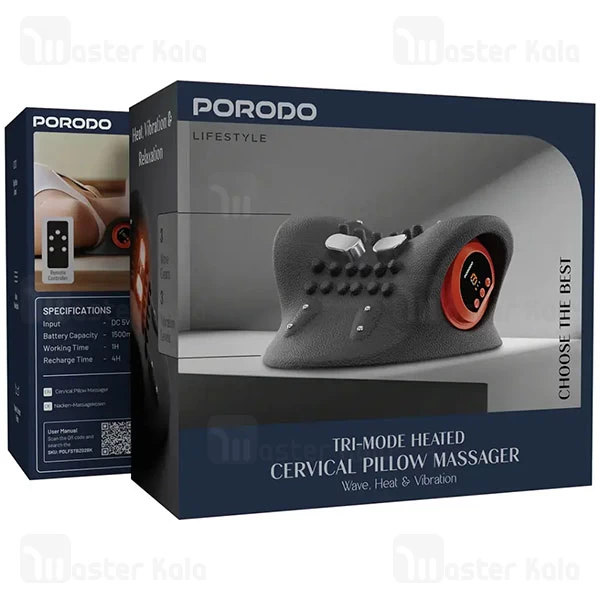 ماساژور حرارتی گردن پرودو Porodo Lifestyle Tri Mode Heated PDLFSTBZ02BK