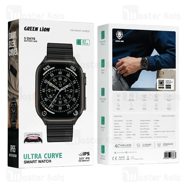 ساعت هوشمند گرین لاین Green Lion Ultra Curve GNULCURSW66BK