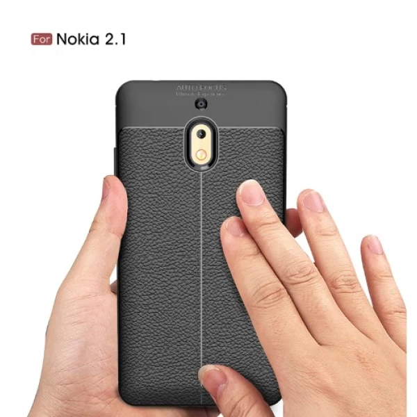 قاب محافظ طرح چرم Nokia 2.1 2018 Auto Focus Jelly Case