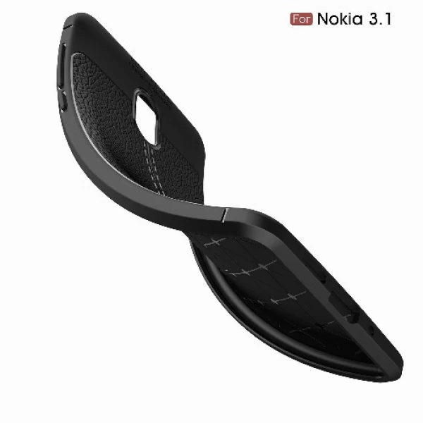 قاب محافظ طرح چرم Nokia 3.1 2018 Auto Focus Jelly Case