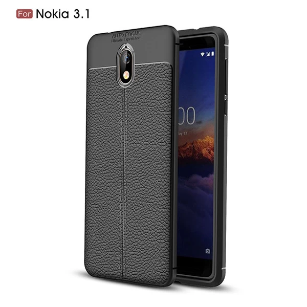 قاب محافظ طرح چرم Nokia 3.1 2018 Auto Focus Jelly Case