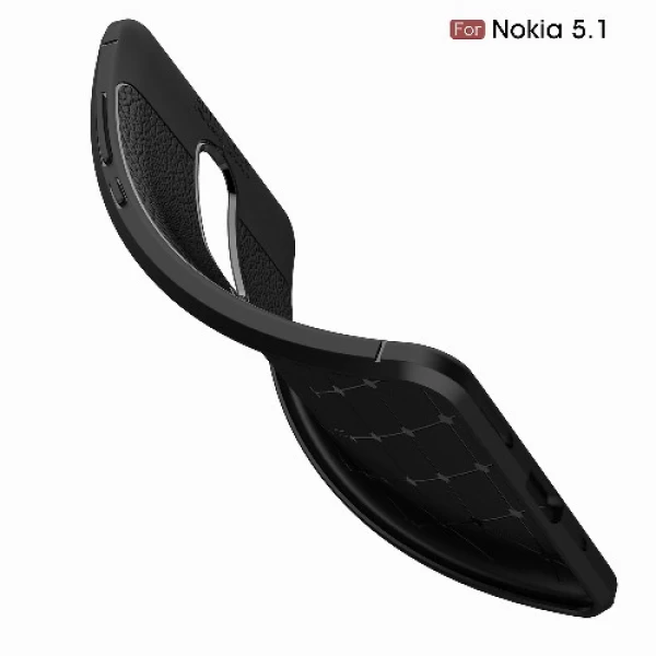 قاب محافظ طرح چرم Nokia 5.1 2018 Auto Focus Jelly Case
