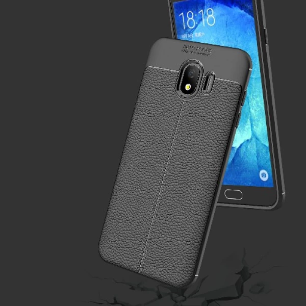 قاب محافظ ژله ای طرح چرم Samsung Galaxy J4 2018 مدل Auto Focus