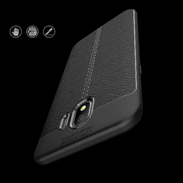 قاب محافظ ژله ای طرح چرم Samsung Galaxy J4 2018 مدل Auto Focus