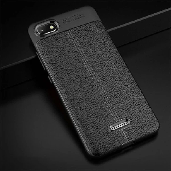 قاب محافظ ژله ای طرح چرم Xiaomi Redmi 6a مدل Auto Focus