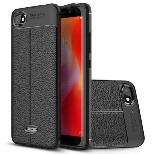 قاب محافظ ژله ای طرح چرم Xiaomi Redmi 6a مدل Auto Focus