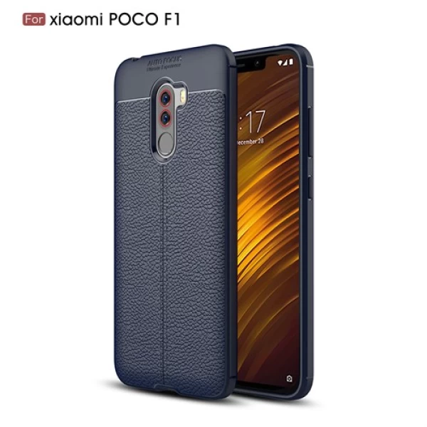 قاب محافظ ژله ای طرح چرم Xiaomi Pocophone F1 / Poco F1 مدل Auto Focus