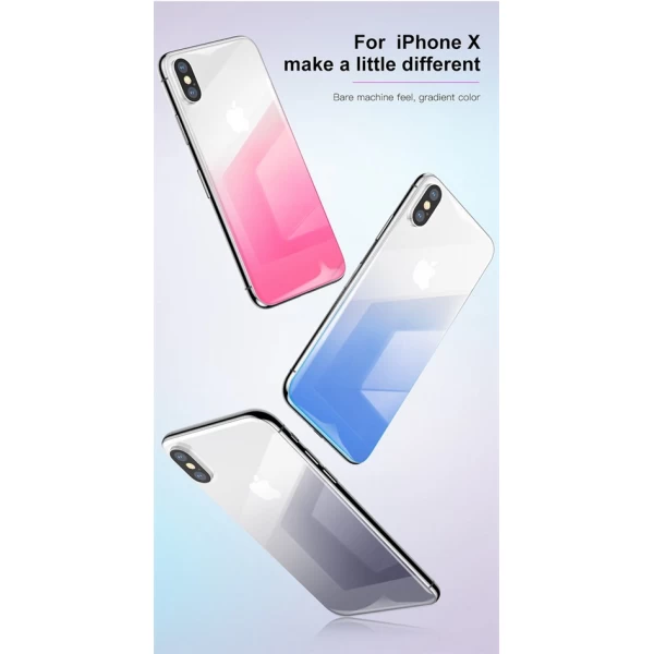 محافظ شیشه ای رنگی پشت گوشی Baseus Coloring مناسب Apple iPhone X/Xs