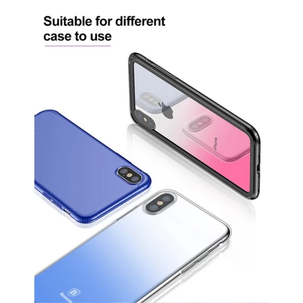 محافظ شیشه ای رنگی پشت گوشی Baseus Coloring مناسب Apple iPhone X/Xs