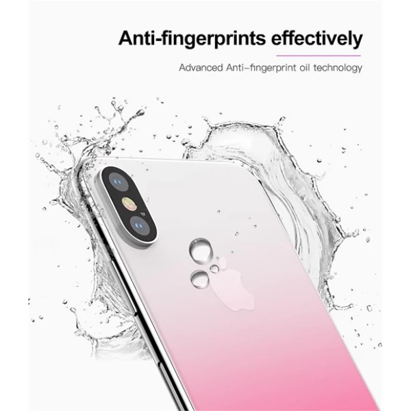 محافظ شیشه ای رنگی پشت گوشی Baseus Coloring مناسب Apple iPhone X/Xs