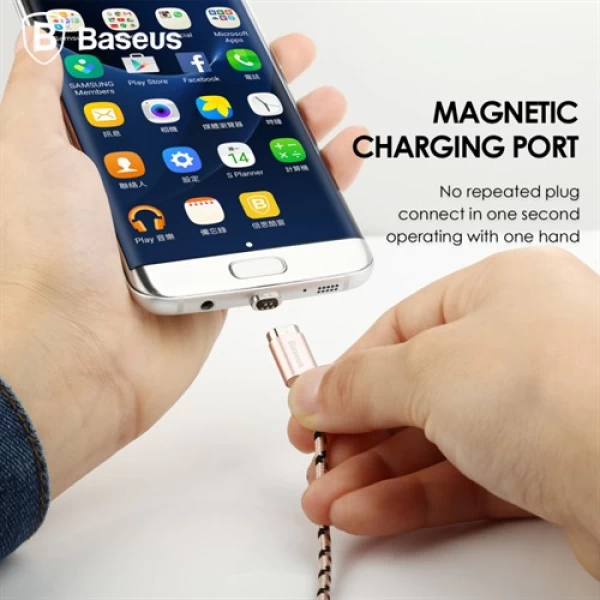 کابل میکرو یو اس بی مغناطیسی بیسوس Baseus Insnap Magnetic Cable