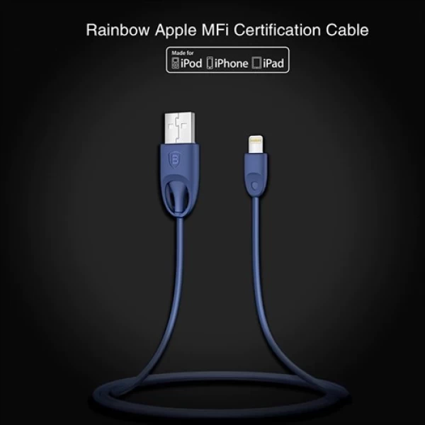 کابل شارژ 2.4 آمپر لایتنینگ بیسوس Baseus Rainbow Apple MFi Certification
