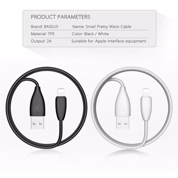کابل شارژ لایتنینگ بیسوس Baseus Small Pretty Waist For Apple Cable