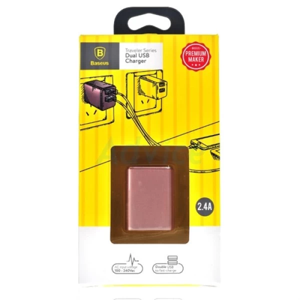 شارژر دیواری 2 پورت بیسوس Baseus Traveler Dual USB Charger