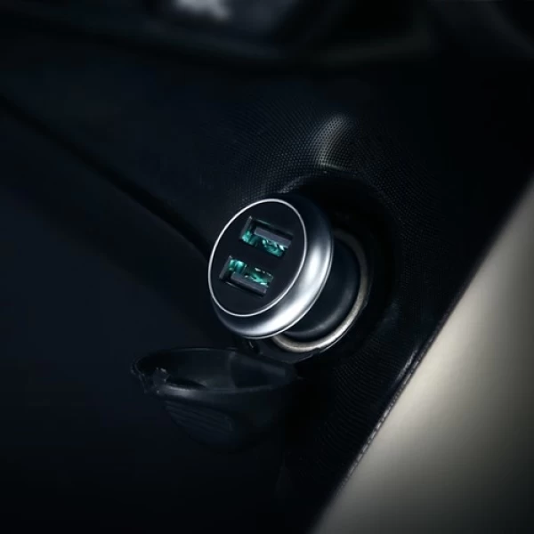 شارژر فندکی 2 پورت 3.1 آمپر بیسوس Baseus UFO Dual U Smart Car Charge