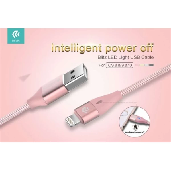 کابل لایتنینگ Devia Blitz Led Lightning USB Cable