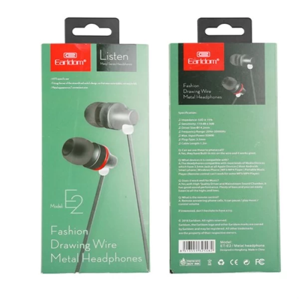 هندزفری سیمی ایرلدوم Earldom E2 Listen Wire Headphones