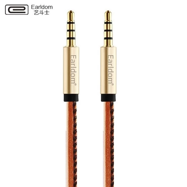 کابل انتقال صدا ارلدوم Earldom ET-AUX20 Leather Brown Audio Cable