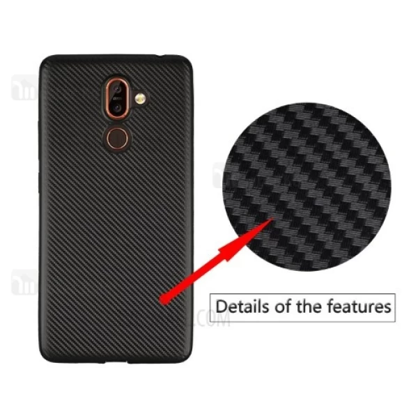 قاب فیبر کربنی Nokia 7 Plus Haimen Fiber Carbon Texture