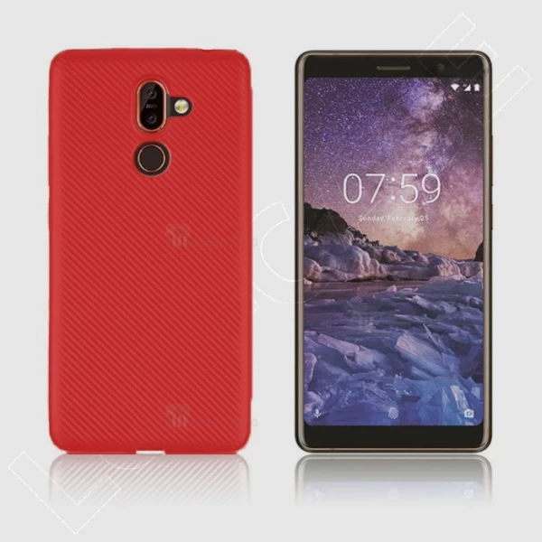 قاب فیبر کربنی Nokia 7 Plus Haimen Fiber Carbon Texture