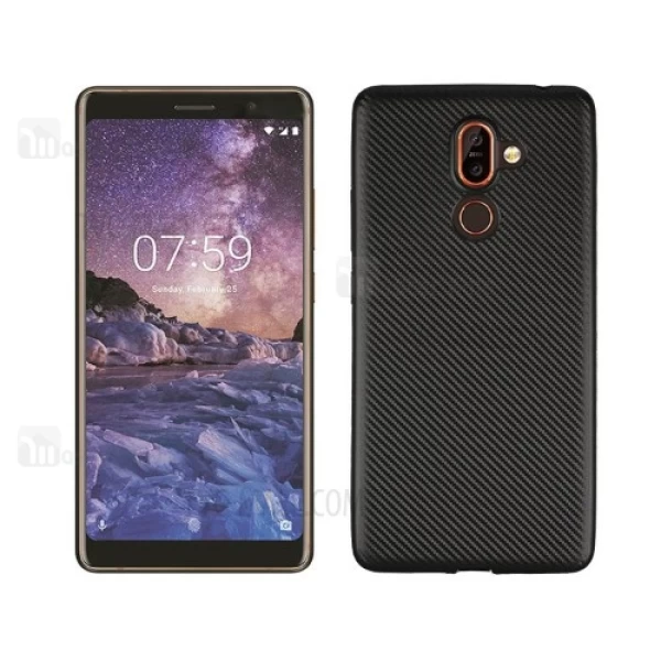 قاب فیبر کربنی Nokia 7 Plus Haimen Fiber Carbon Texture