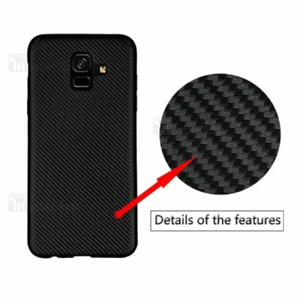 قاب فیبر کربنی Samsung Galaxy A6 2018 Haimen Fiber Carbon Texture