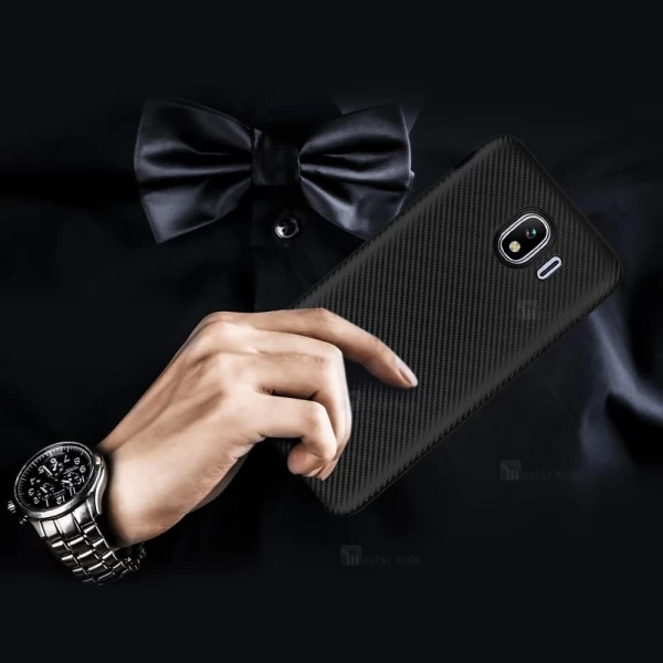 قاب فیبر کربنی Samsung Galaxy J4 2018 / J400 Haimen Fiber Carbon Texture