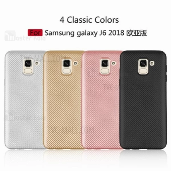 قاب فیبر کربنی Samsung Galaxy J6 2018 / J600 Haimen Fiber Carbon Texture