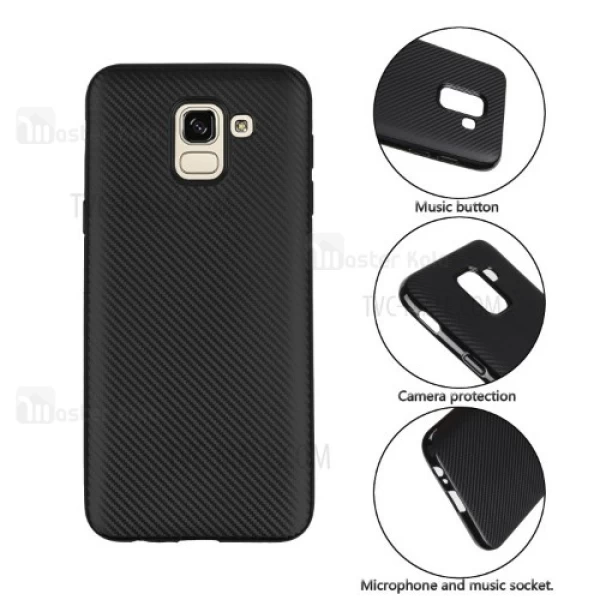 قاب فیبر کربنی Samsung Galaxy J6 2018 / J600 Haimen Fiber Carbon Texture