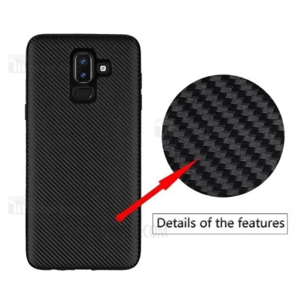قاب فیبر کربنی Samsung Galaxy J8 2018 / J810 Haimen Fiber Carbon Texture