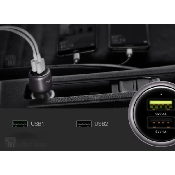 شارژر فندکی 2 پورت هواوی هانر Huawei Honor AP31 همراه با کابل