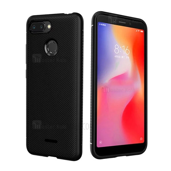 قاب طرح فیبر کربنی Xiaomi Redmi 6 Kugi Rugged Armor