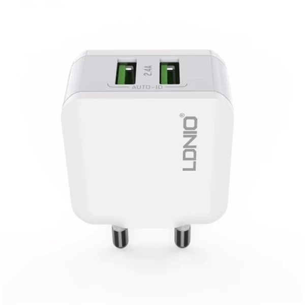 آداپتور شارژر دو پورت الدینیو LDNIO A2201 Charger Adapter همراه با کابل