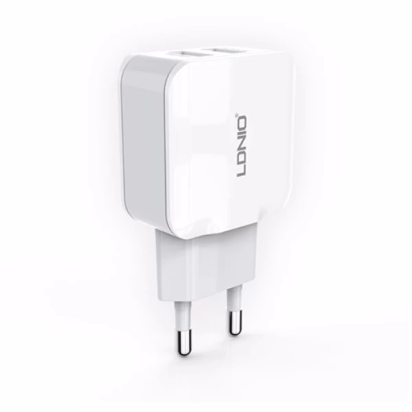 آداپتور شارژر دو پورت 2.4 آمپر الدینیو Ldnio A2202 Charger با کابل