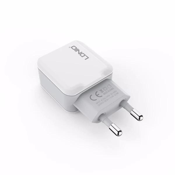 آداپتور شارژر دو پورت 2.4 آمپر الدینیو Ldnio A2202 Charger با کابل