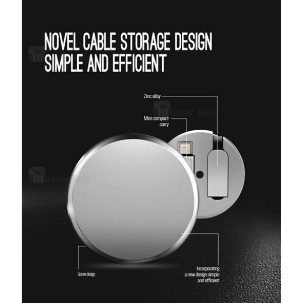 کابل جمع شونده دو کاره 2.4 آمپر الدینیو Ldnio LC90 Retractable Cable