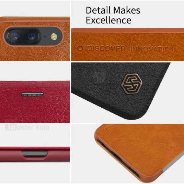 کیف چرمی نیلکین وان پلاس OnePlus 5T Nillkin Qin Leather Case